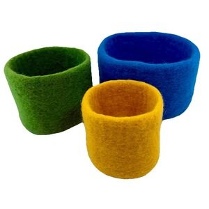 Lovevery Felt Nesting Baskets Set Montessori Sensory Stacking‎ EUC